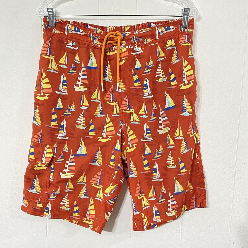 Tommy Bahama Mens Swim M Board Shorts Trunks SAILBOATS Boats